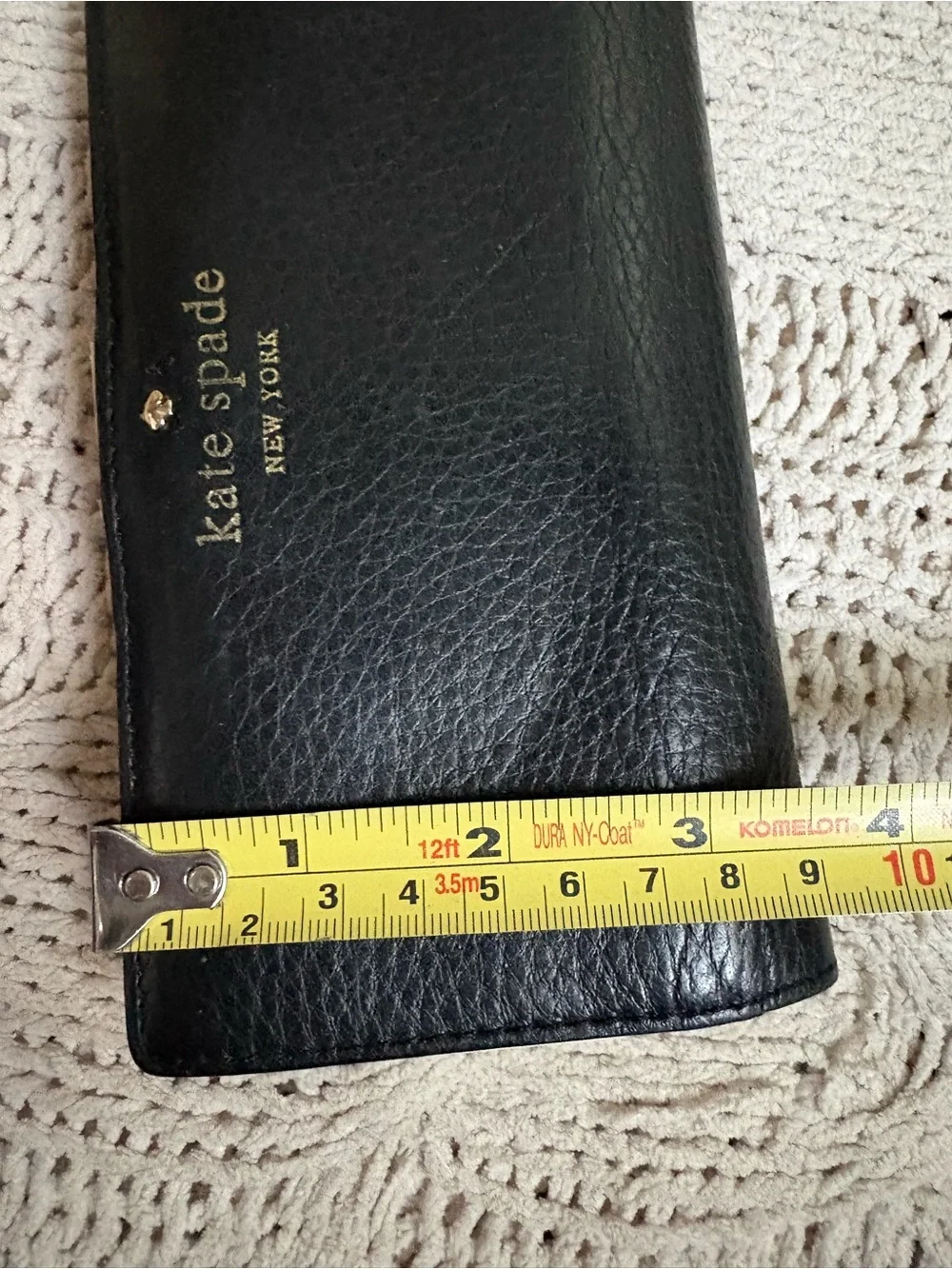 Kate Spade Leather Bifold Wallet Black & Ivory Luxury Designer Classic Preppy NY